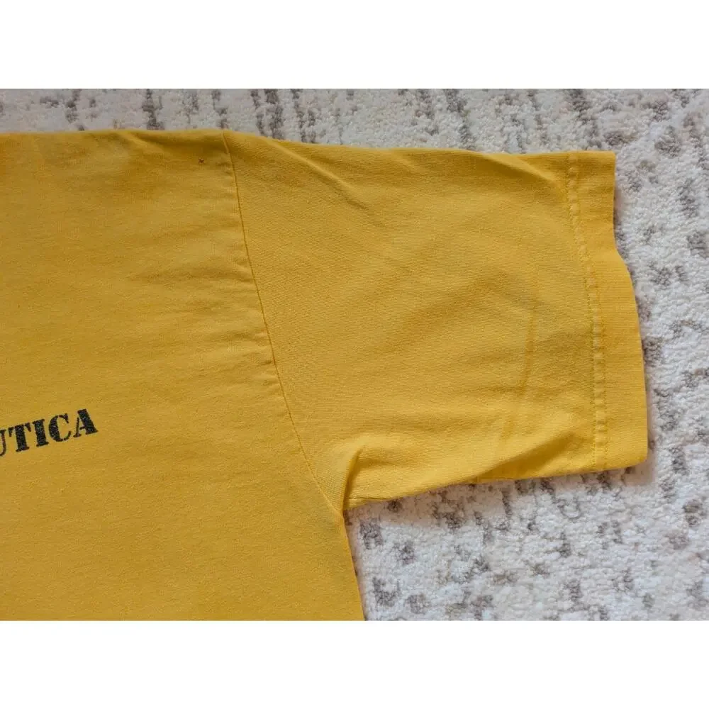 Vintage Y2K Nautica T-Shirt 100% Cotton Made In USA - Mens Large - Picture 7 of 16